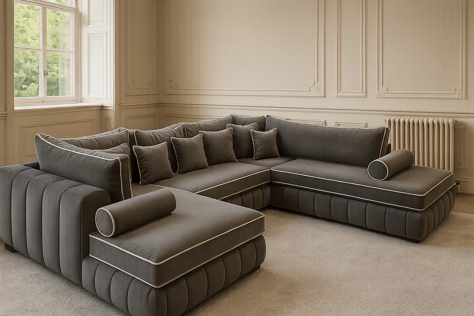 Ashton Linning U-shape Sofa | Modern Comfort Seating