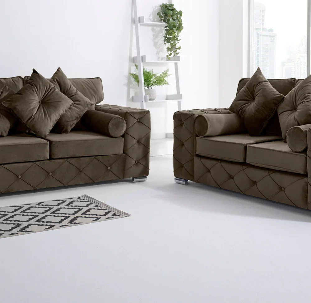 Milton 3+2 Fullback Sofa Set | Modern Fabric Sofas Uk – Heaven Furnishing